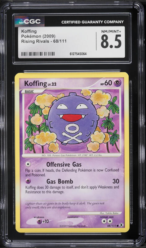 2009 Pokemon Rising Rivals Koffing #68 CGC 8.5 NM-MT+