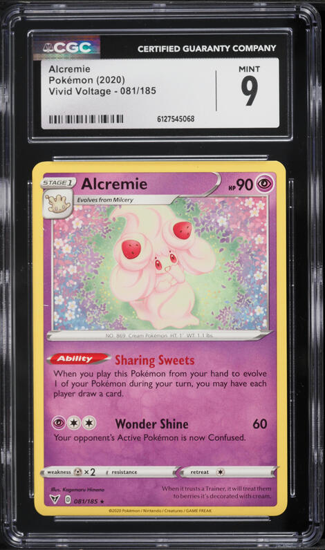 2020 Pokemon Vivid Voltage Alcremie #081 CGC 9 MINT