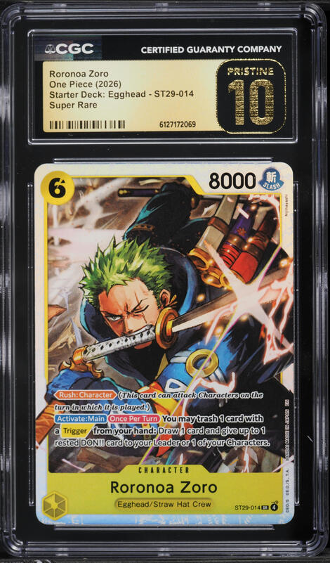 zoro one piece tcg deck Roronoa (Full Art) - Starter 29: Egghead [SUPER RARE] [Near Mint] 5000 Subtype(s) Roronoa Zoro & Sanji (ST12-001)