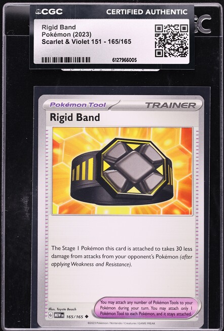 2023 Pokemon Scarlet & Violet 151 Rigid Band #165 CGC AUTH