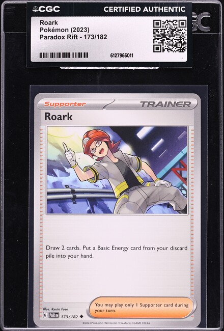 2023 Pokemon Scarlet & Violet Paradox Rift Roark #173 CGC AUTH