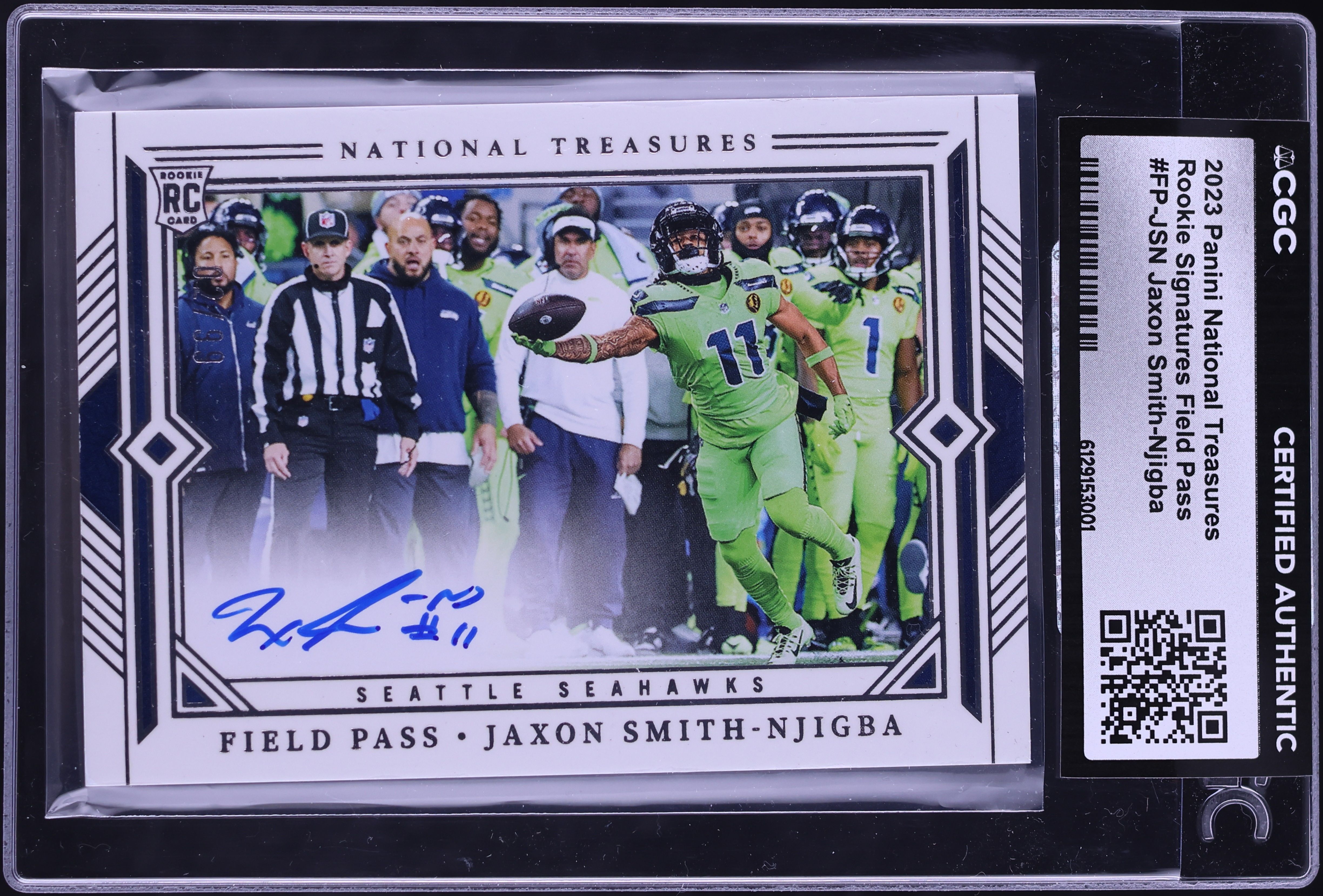 23個限定　D23ExpoJapan2015　ファインアート　シリアルナンバー入 2023 National Treasures Field Pass Jaxon Smith-Njigba ROOKIE AUTO