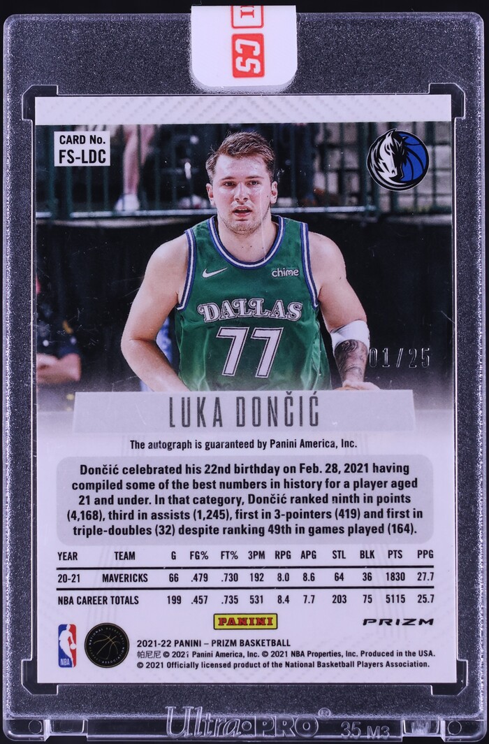 2021 Panini Prizm Signatures Luka Doncic Mojo AUTO 1/25 #FS-LDC