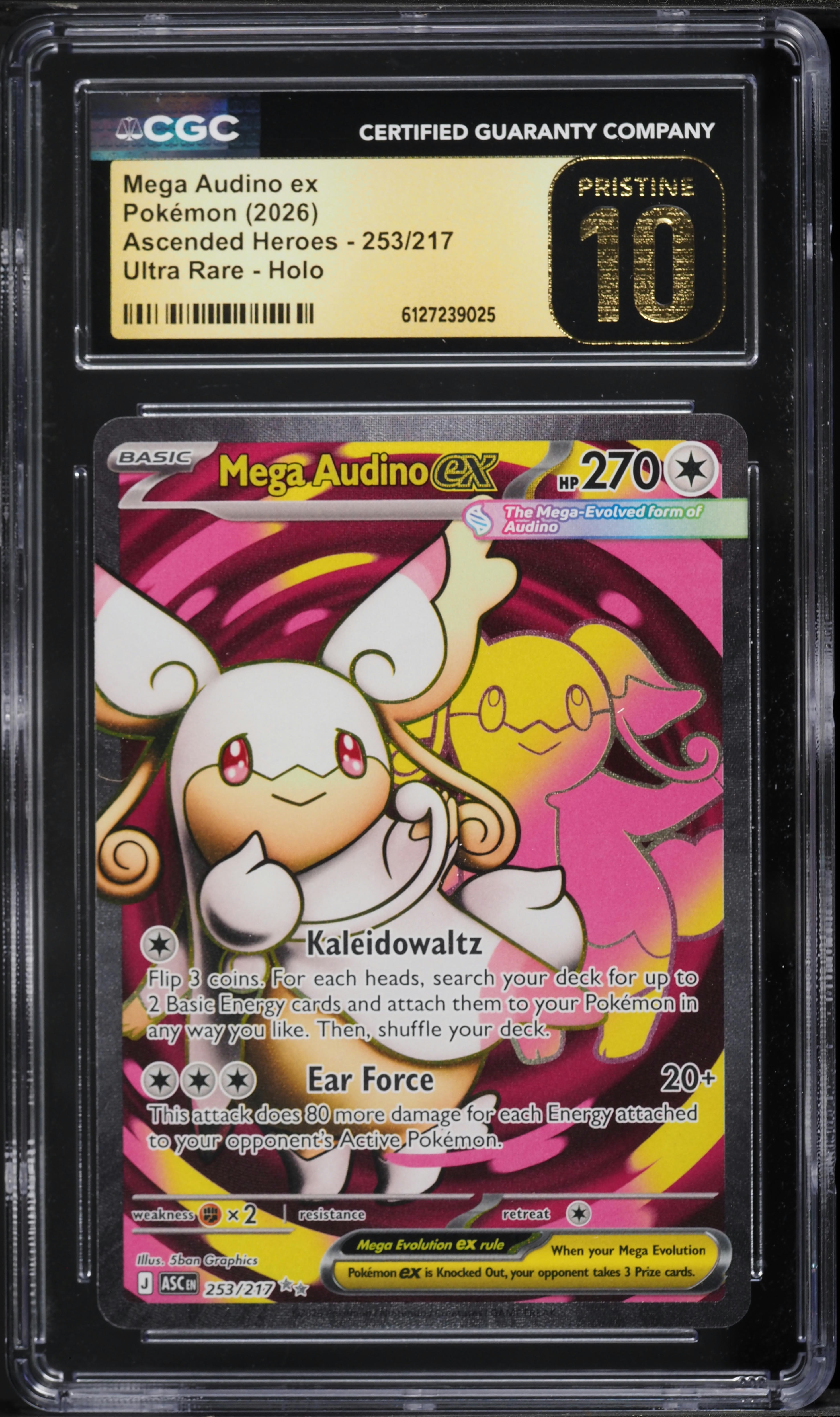 2026 Pokemon Mega Ascended Heroes Full Art Mega Audino ex #253 CGC 10  PRISTINE on Fanatics Collect