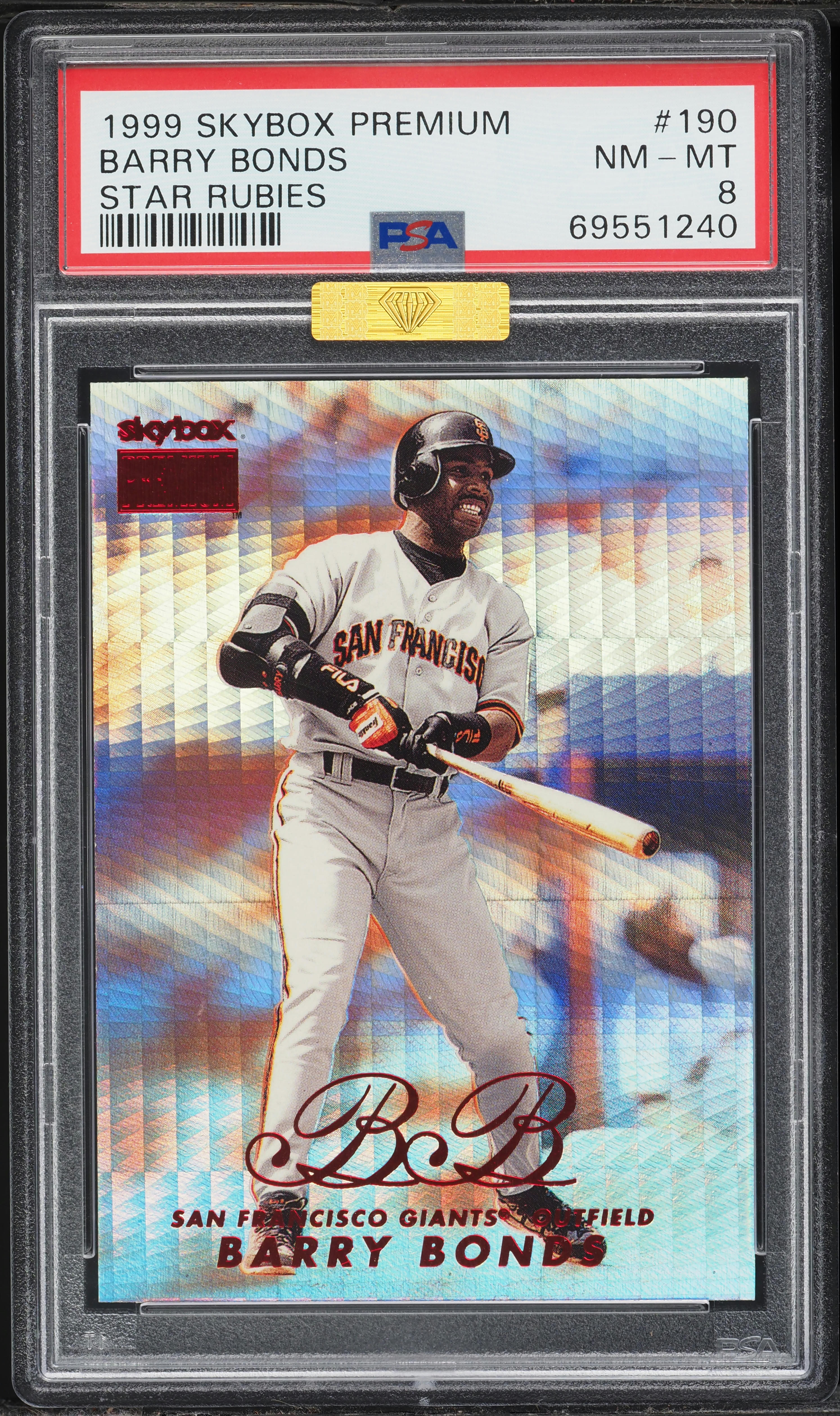 barry bonds holographic card Barry Bonds 1992 Upper Deck Grand Slam Limited Edition Hologram #20 (Denny's)