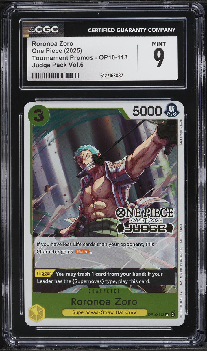 2025 One Piece Tournament Promo Judge Pack Volume 6 Roronoa Zoro