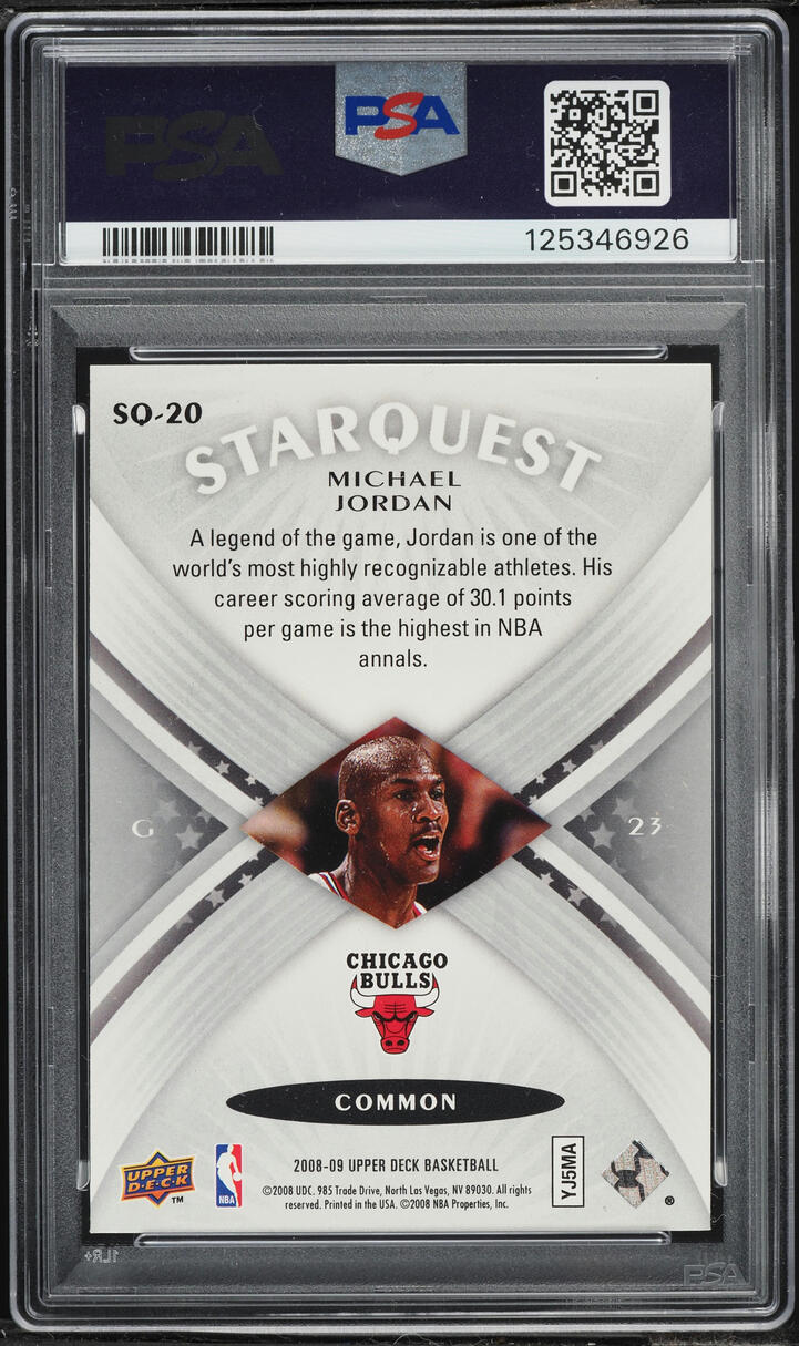 2008 Upper Deck Starquest Michael Jordan #SQ-20 PSA 10 GEM MINT