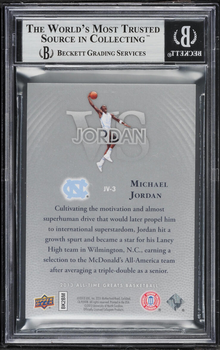 2013 Upper Deck All-Time Greats Jordan Vs Michael Jordan /23 #JV3 BGS 9 MINT