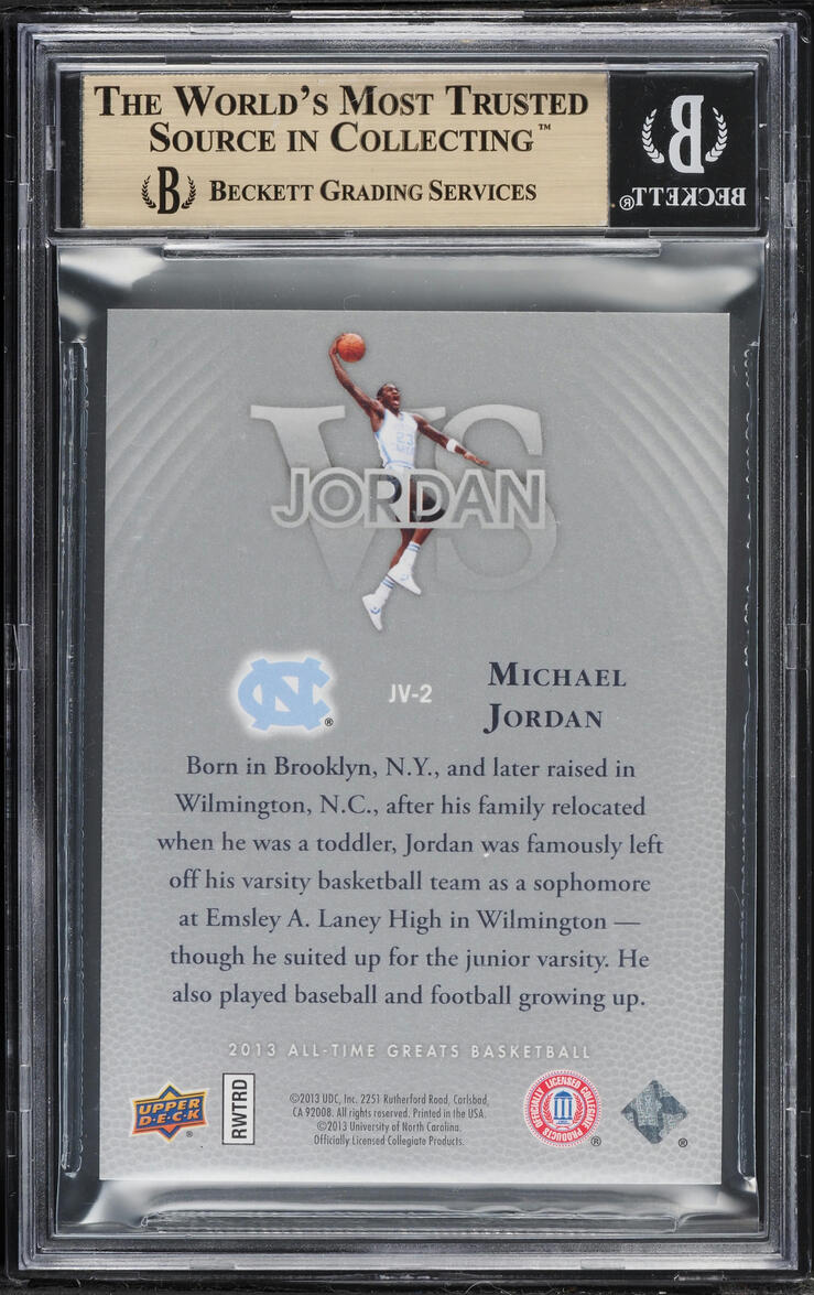 2013 Upper Deck All-Time Greats Jordan Vs. Michael Jordan /23 #JV2 BGS 9.5 GEM MINT