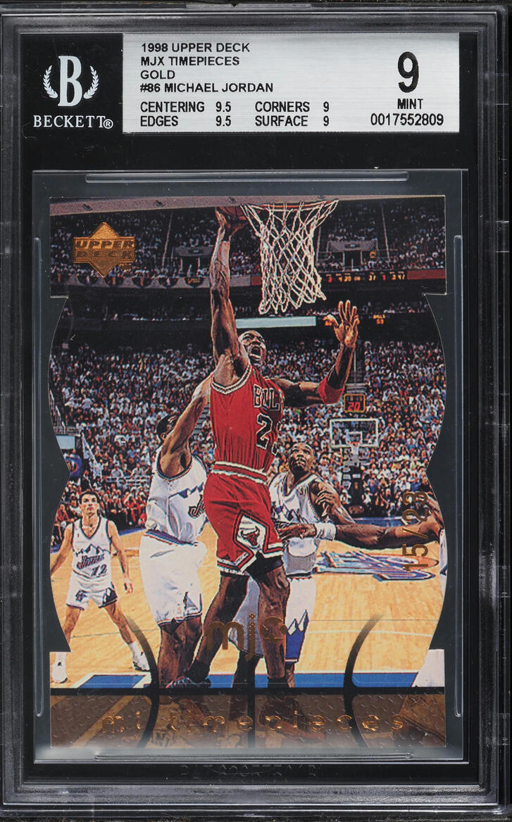 1998 Upper Deck MJX Timepieces Gold Michael Jordan /23 #86 BGS 9 MINT