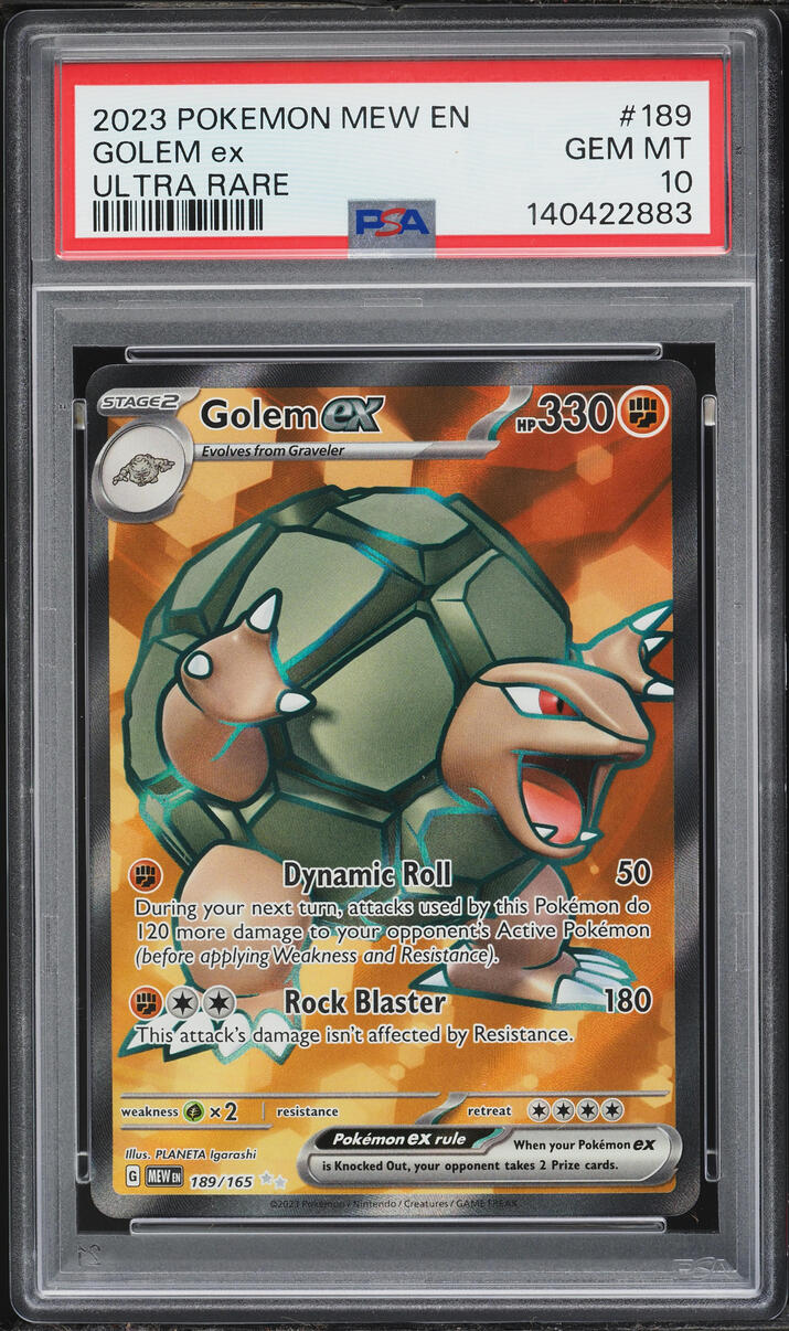 2023 Pokemon Scarlet & Violet 151 Full Art Golem EX #189 PSA 10 GEM MINT