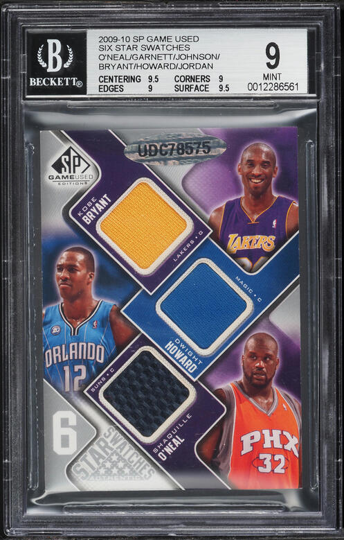 NBAカード　UD BLACK Quad auto patch 5枚限定 2008 UD Black Quad Michael Jordan LeBron James Kobe Garnett AUTO