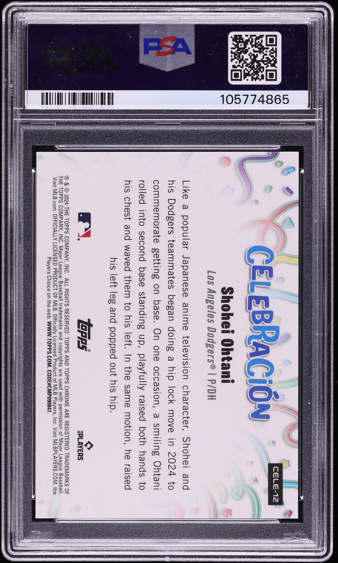 2024 Topps Chrome Update Celebracion Red Refractor Shohei Ohtani /5 #12 PSA 9 MINT