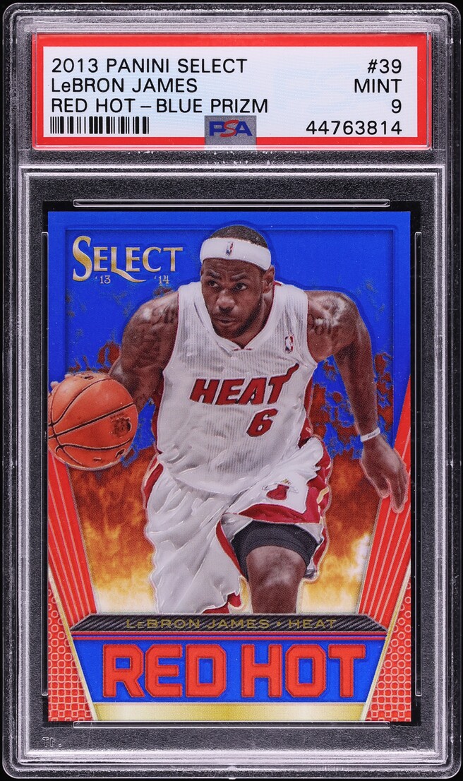 2013 Select Red Hot Blue Prizm LeBron James /49 #39 PSA 9 MINT on