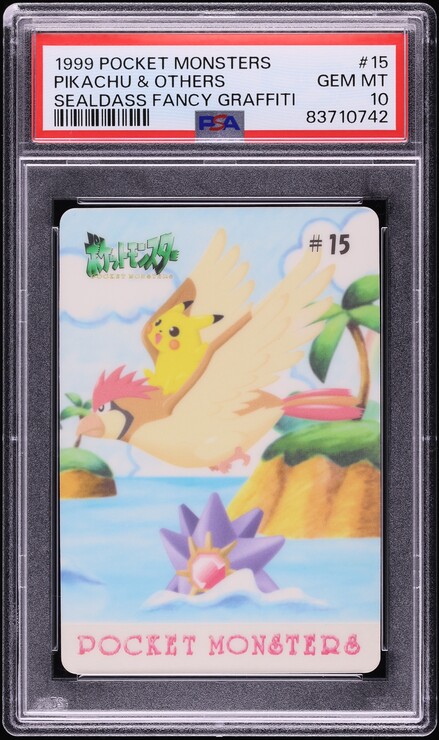 1999 Pokemon Japanese Pocket Monsters Sealdass Fancy Graffiti