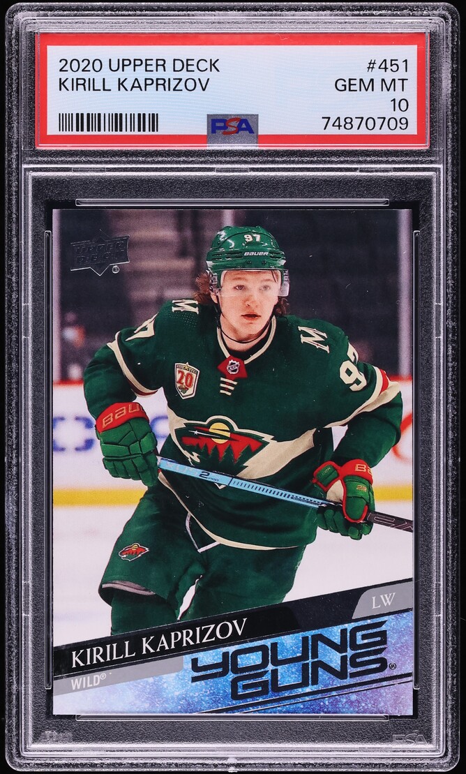 2020 Upper Deck Young Guns Kirill Kaprizov ROOKIE #451 PSA 10 GEM MINT