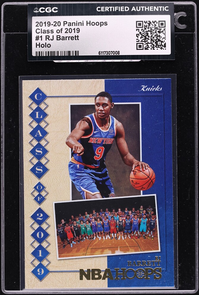 2019 Hoops Class Of '19 Holo RJ Barrett ROOKIE #1 CGC AUTH