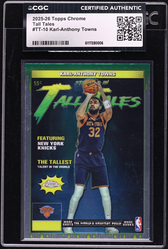 2025 Topps Chrome Tall Tales Karl-Anthony Towns #TT-10 CGC AUTH