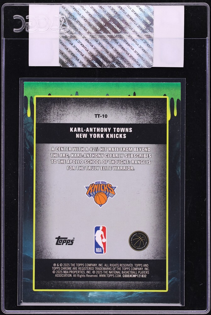 2025 Topps Chrome Tall Tales Karl-Anthony Towns #TT-10 CGC AUTH