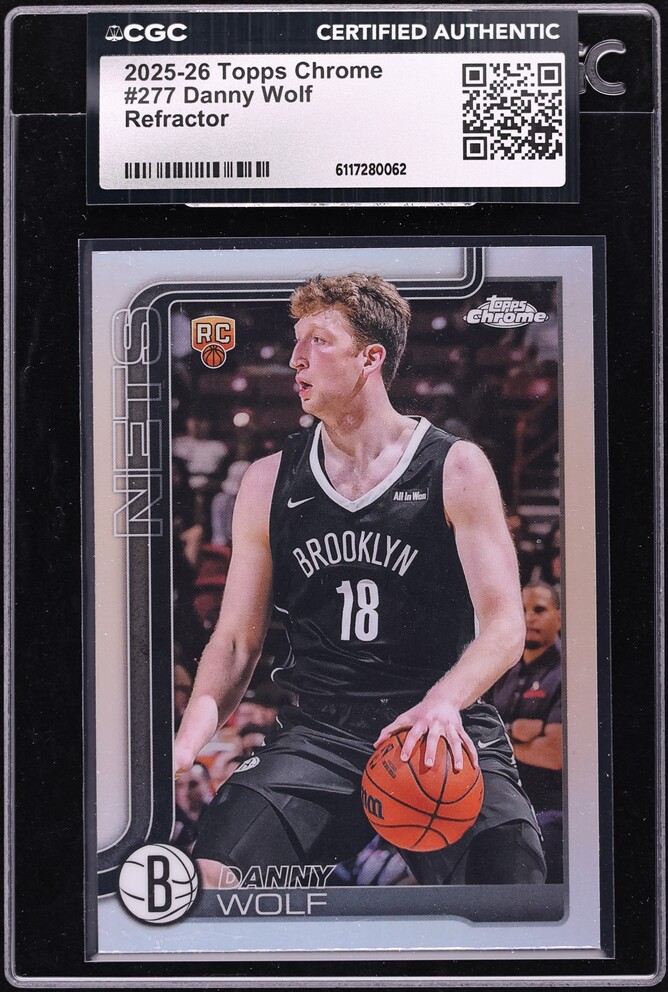 2025 Topps Chrome Refractor Danny Wolf ROOKIE #277 CGC AUTH