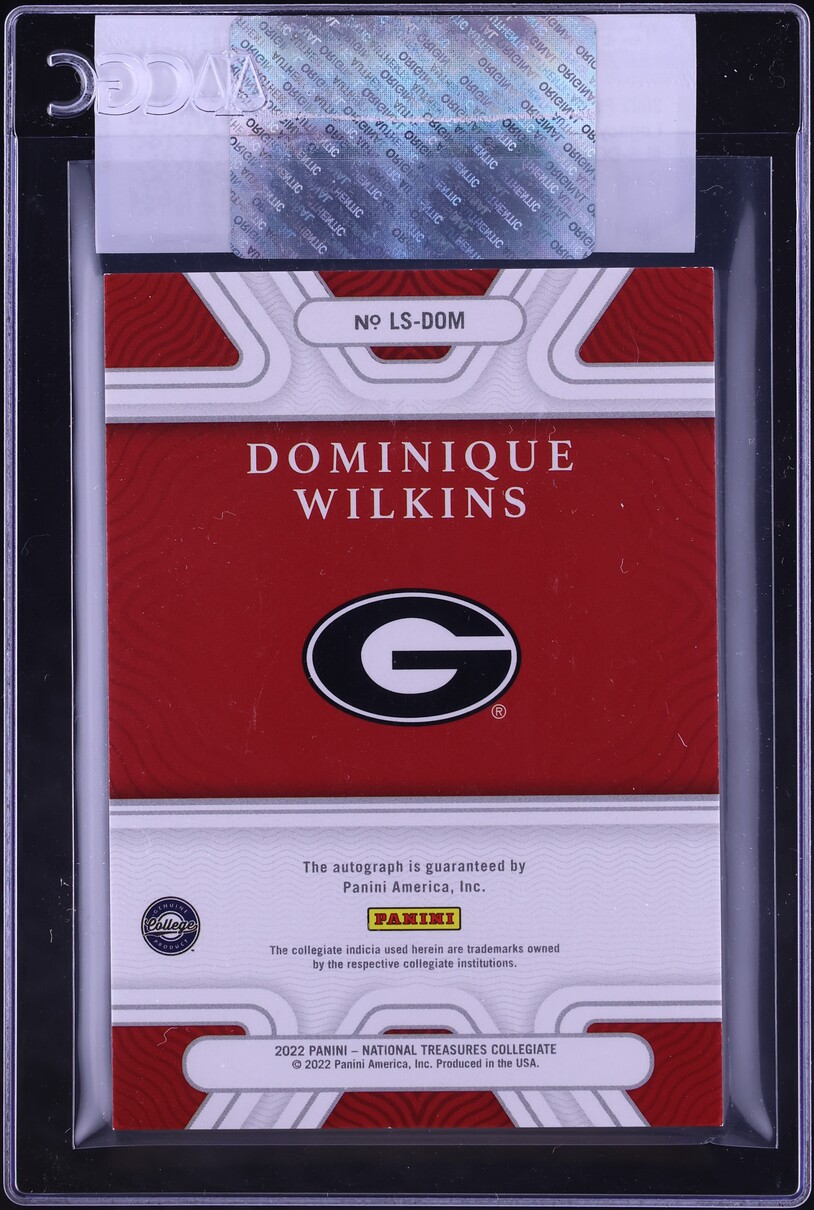 2022 National Treasures Collegiate Legacy Gold Dominique Wilkins AUTO /10 #LS-DOM CGC AUTH