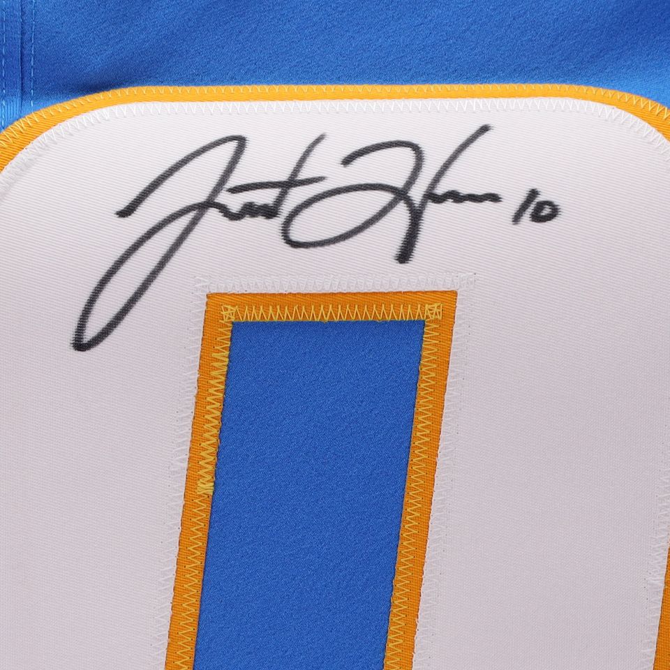 Justin Herbert Signed Autographed San Diego Chargers Jersey - Fanatics AUTH