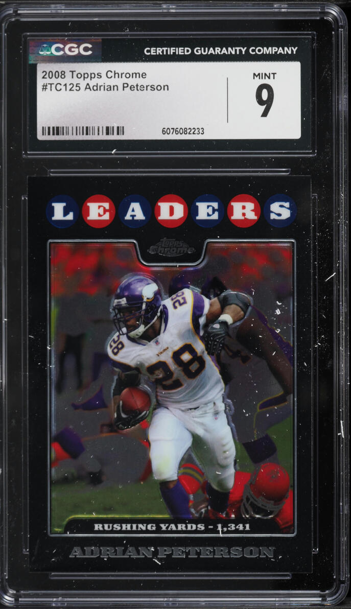 2008 Topps Chrome Adrian Peterson #TC125 CGC 9 MINT