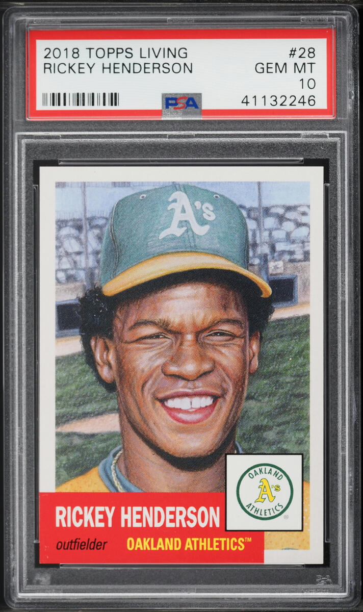 2018 Topps Living Rickey Henderson #28 PSA 10 GEM MINT