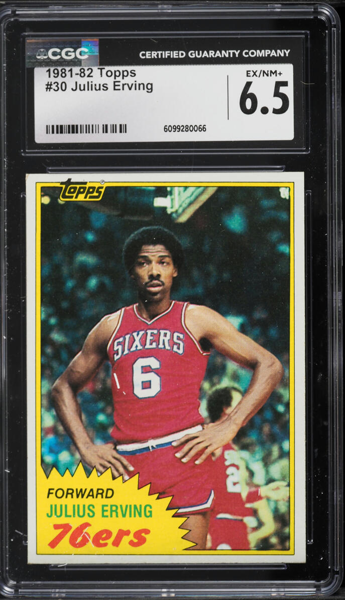 1981 Topps Basketball Julius Erving #30 CGC 6.5 EXMT+ - Main Image