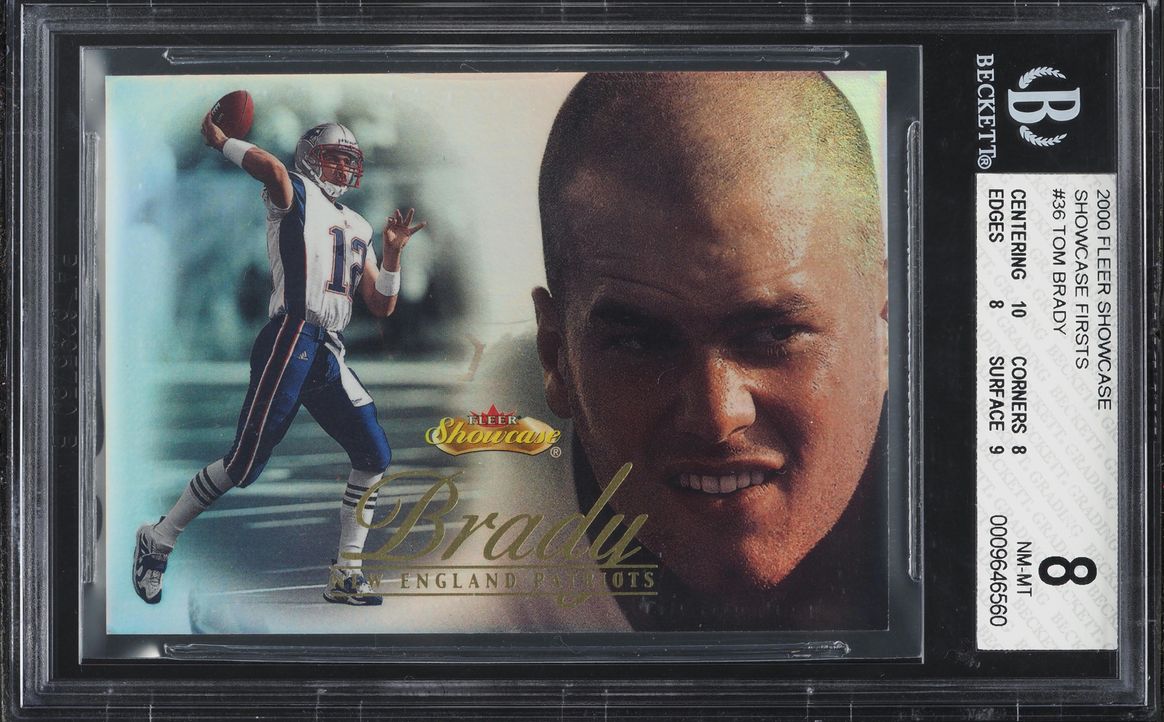 2000 Fleer Showcase Firsts Tom Brady ROOKIE /250 #36 BGS 8 NM-MT