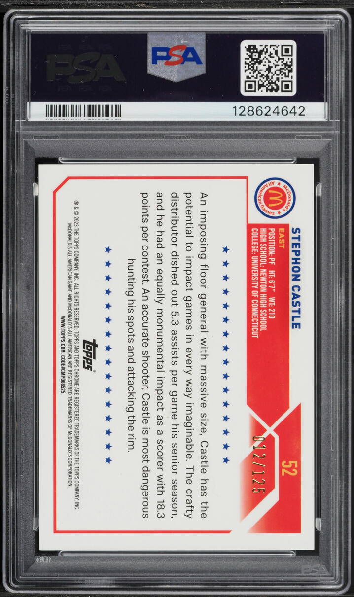 2023 Topps Chrome McDonald's All-American Fuchsia Blue Swirl