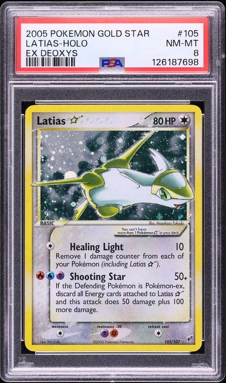 2005 Pokemon EX Deoxys Holo Latias Gold Star #105 PSA 8 NM-MT on Fanatics  Collect