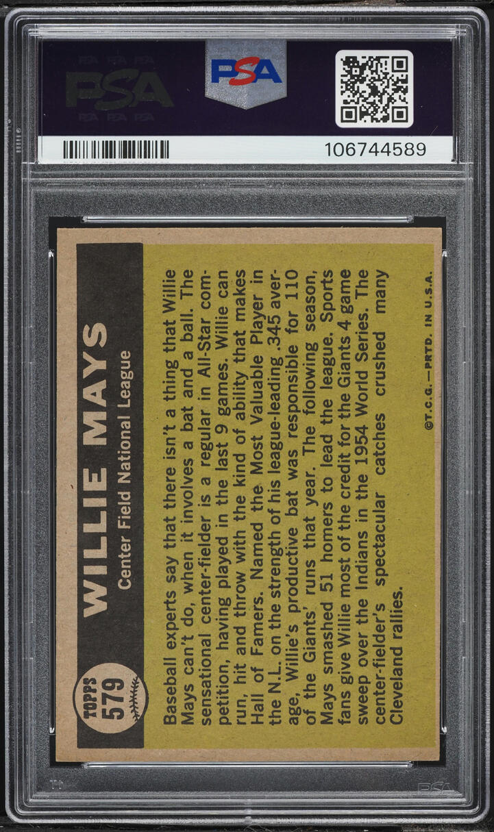 1961 Topps All Star Willie Mays #579 PSA 5 EX
