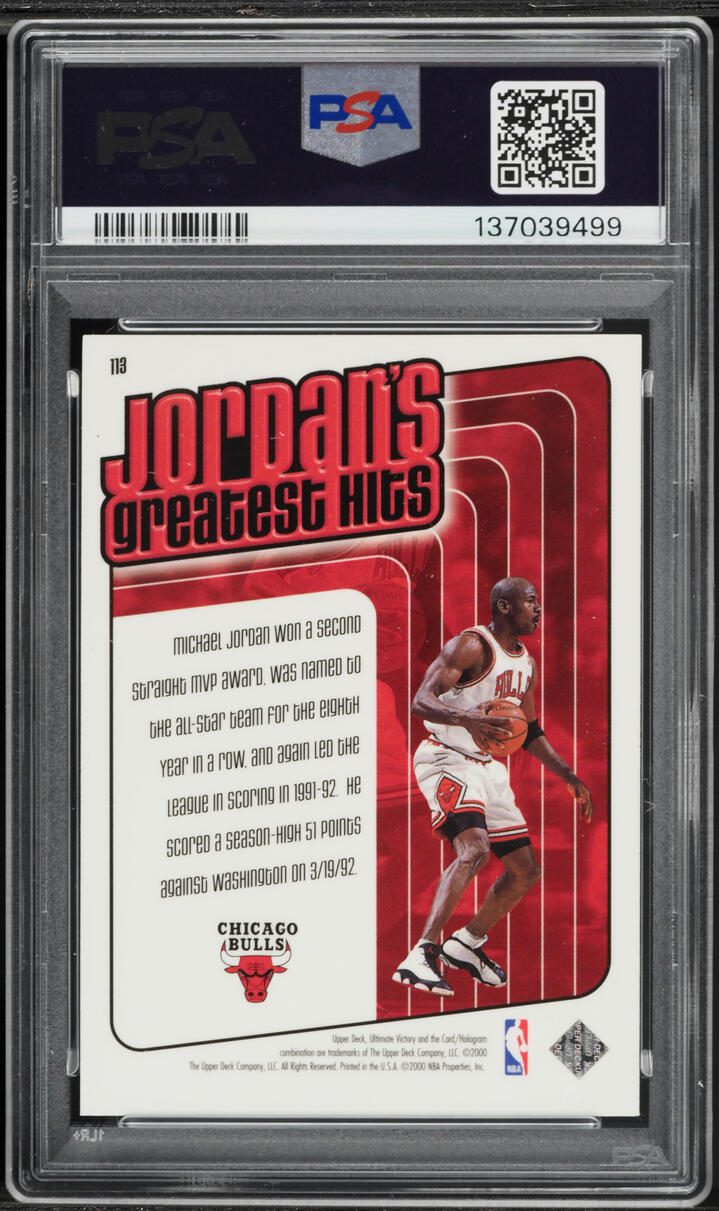 1999 Ultimate Victory Collection Michael Jordan #113 PSA 9 MINT