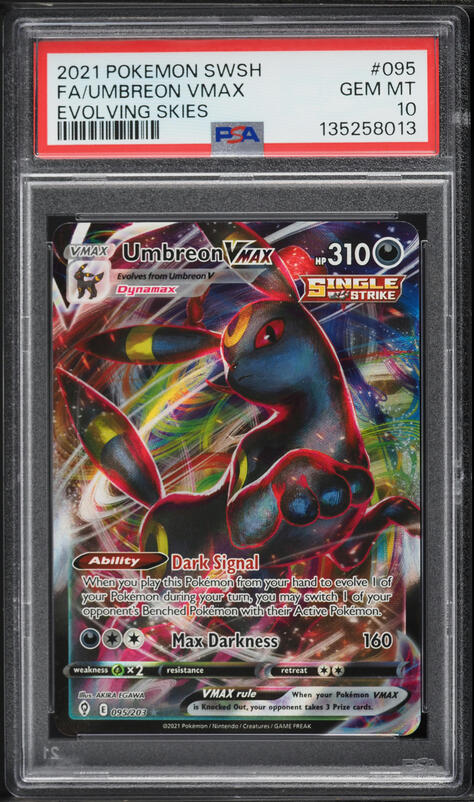 2021 Pokemon Sword & Shield Evolving Skies Umbreon VMAX #95 PSA 10