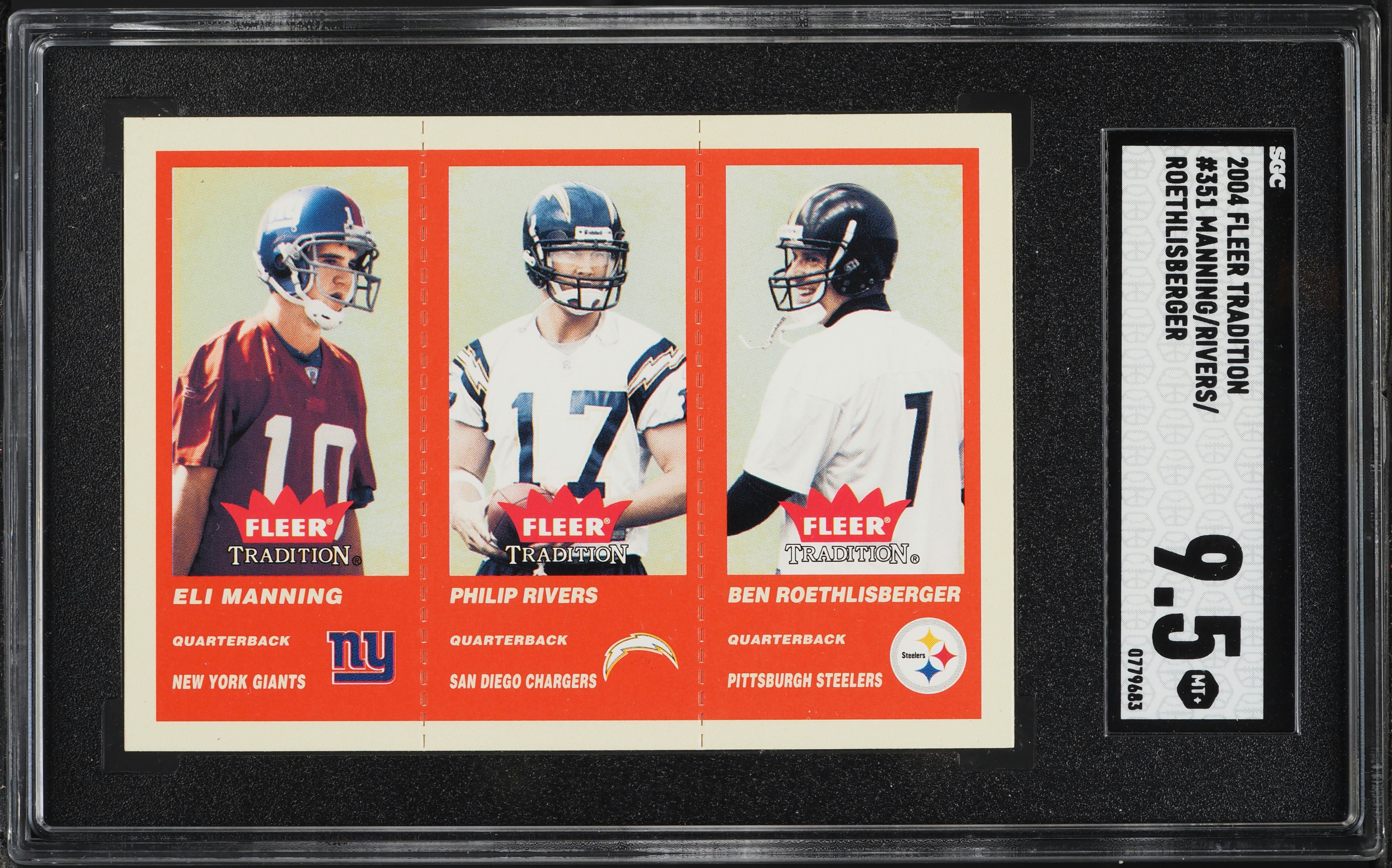 2004 Fleer Tradition Eli Manning Philip Rivers Ben Roethlisberger