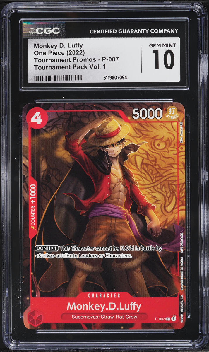 2022 One Piece Promo Tournament Pack Volume 1 Monkey D. Luffy #P