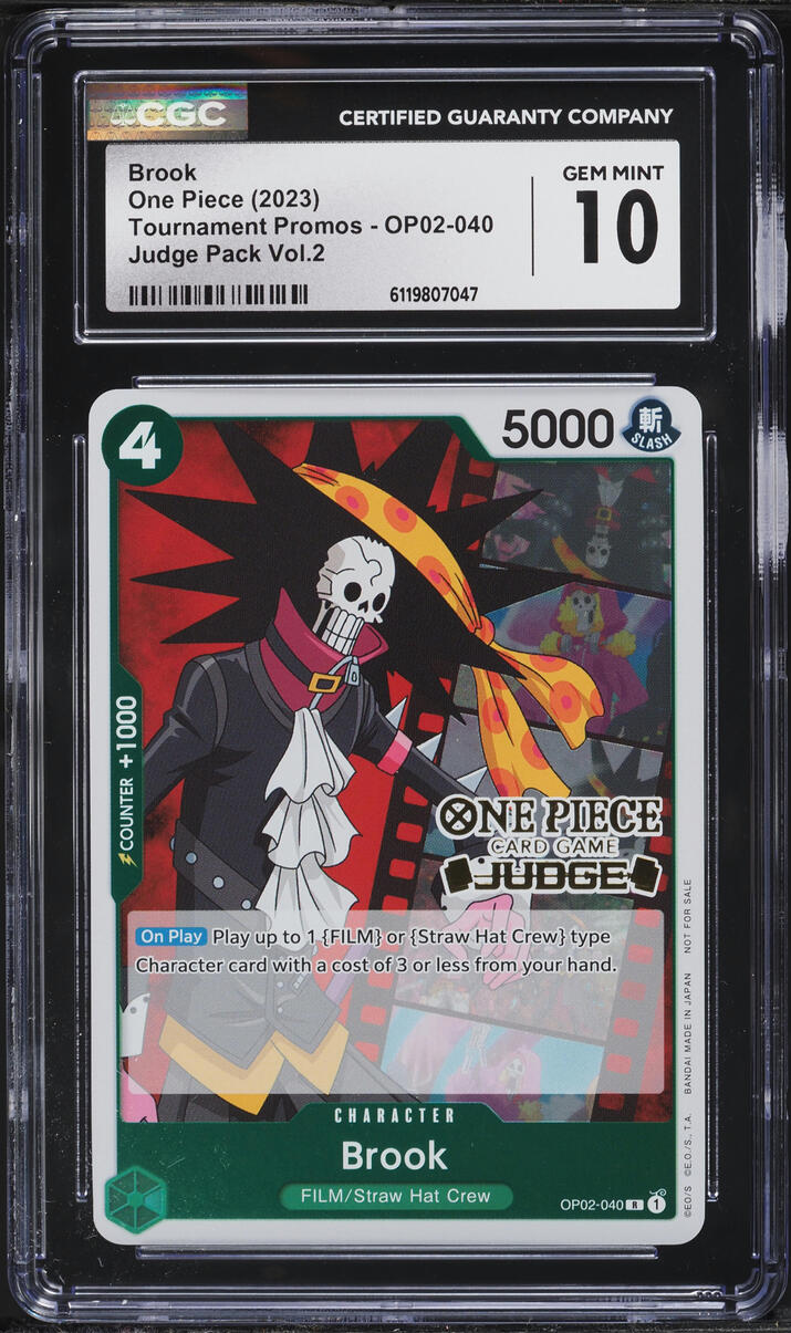 2023 One Piece Promo Judge Pack Volume 2 Brook #OP02-040 CGC 10 GEM MINT on  Fanatics Collect