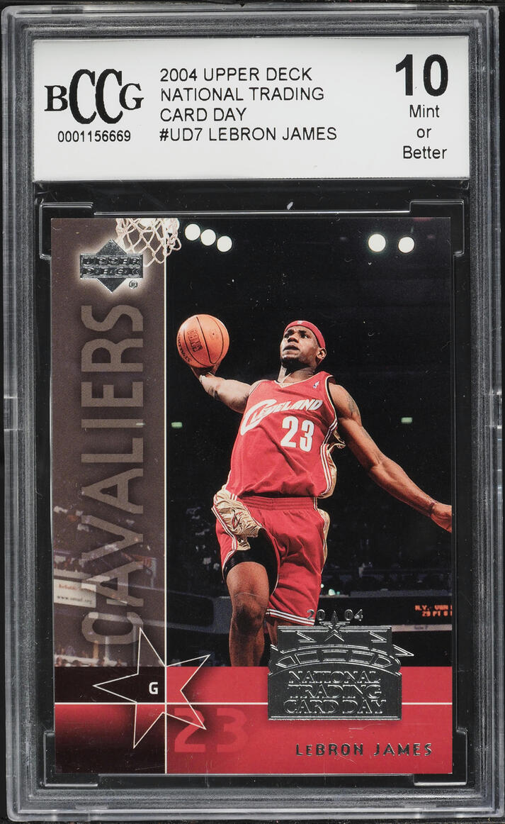 2004 Upper Deck National Trading Card Day LeBron James #UD7 BCCG 10