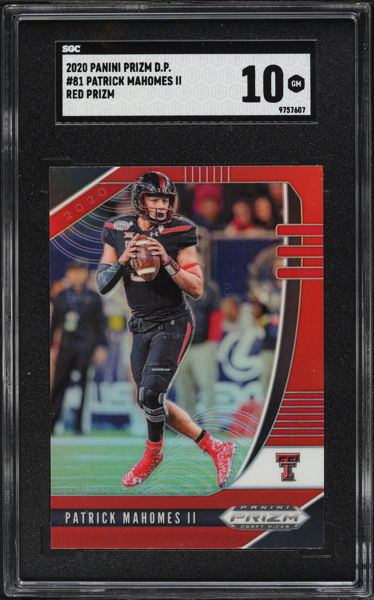 2020 Panini Prizm Draft Picks Red Patrick Mahomes II #81 SGC 10 GEM MINT