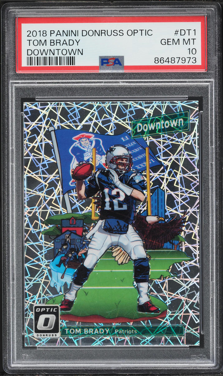 2018 Donruss Optic Downtown Prizm Tom Brady #DT-1 PSA 10 GEM MINT