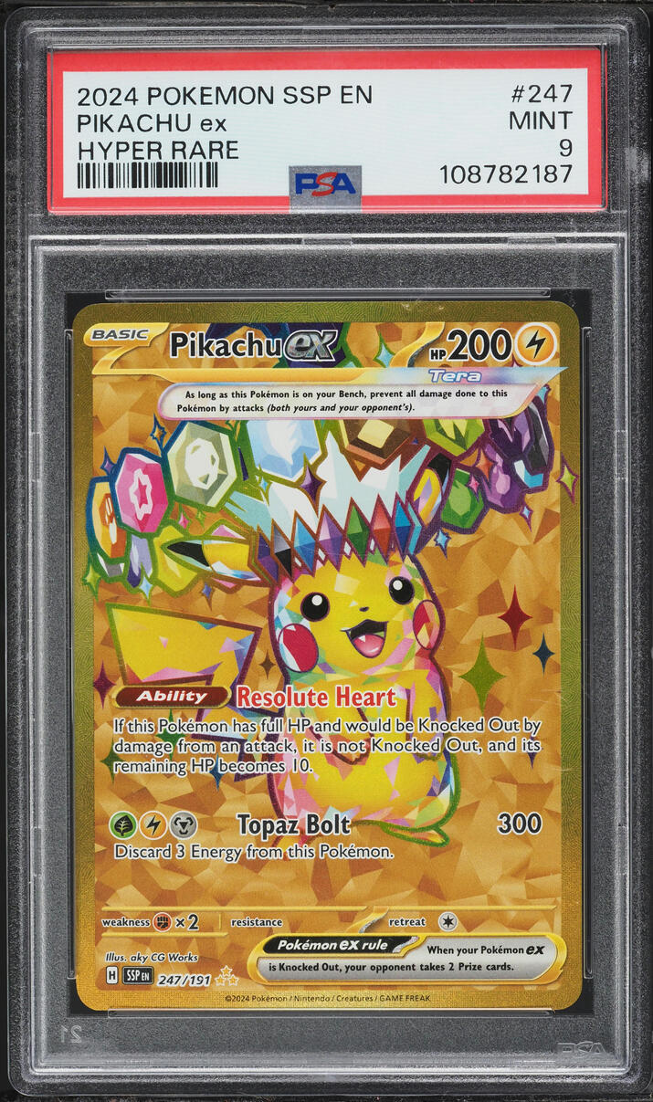 pikachu pokemon card surging sparks Pikachu ex SAR main image 1