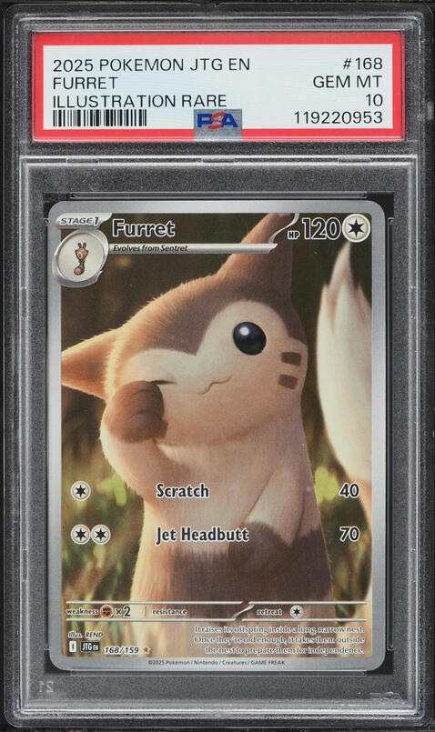 2025 Pokemon Scarlet & Violet Journey Together IR Furret #168 PSA 10 GEM MINT