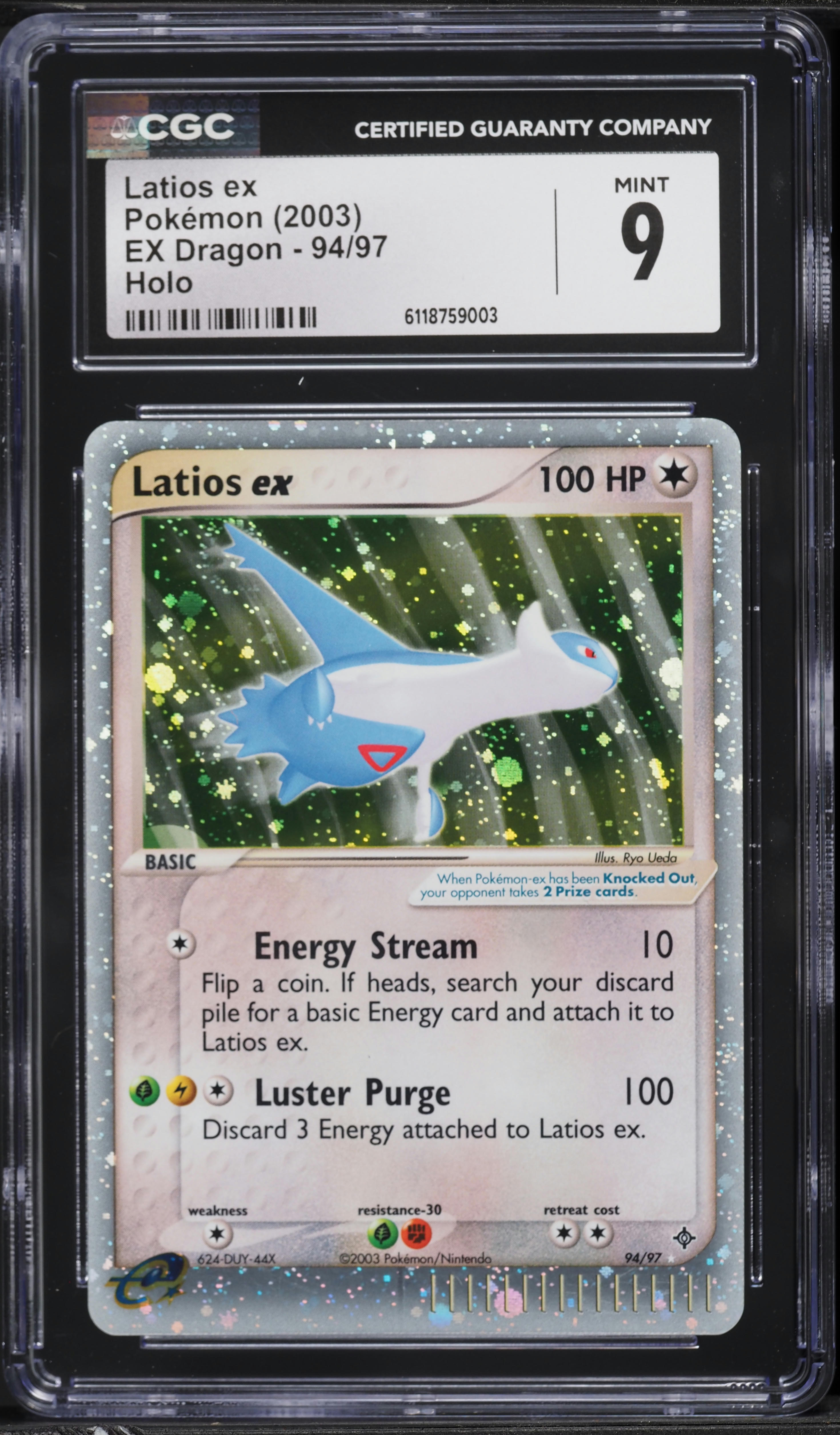 2003 Pokemon EX Dragon Holo Latios ex #94 CGC 9 MINT on Fanatics