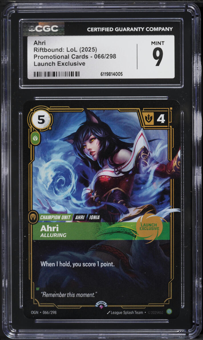 2025 Riftbound League Of Legends LoL Promo Launch Exclusive Ahri