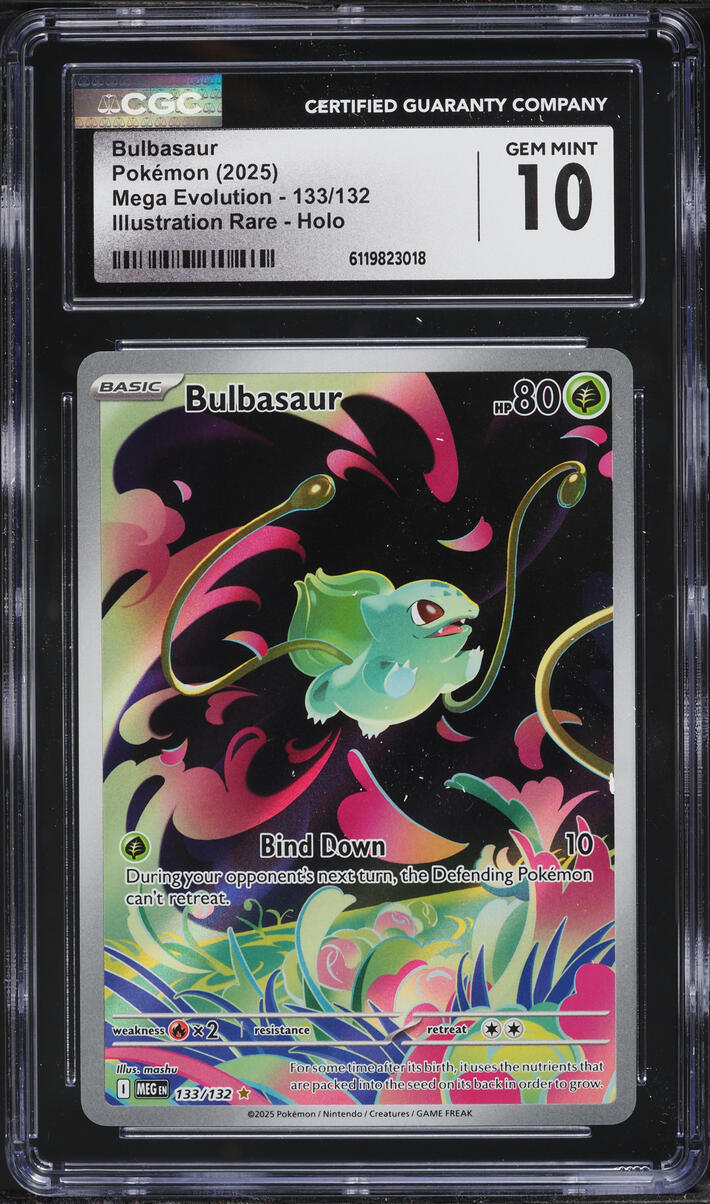 2025 Pokemon Mega Evolution IR Bulbasaur #133 CGC 10 GEM MINT on