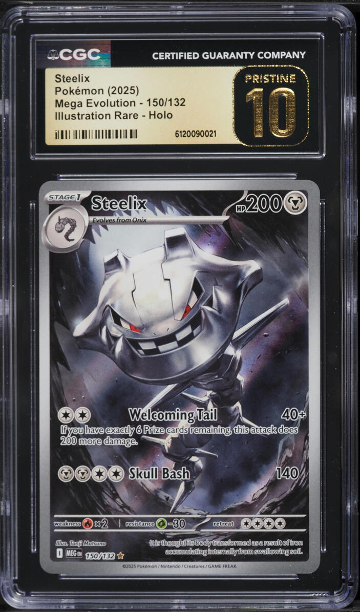 shiny mega steelix pokemon card XY11 Explosive Fighter 033/054 EX Holo 1st Edition proof acrylic case and featuring a striking image of the captivating character XY Steam Siege 109/114 M