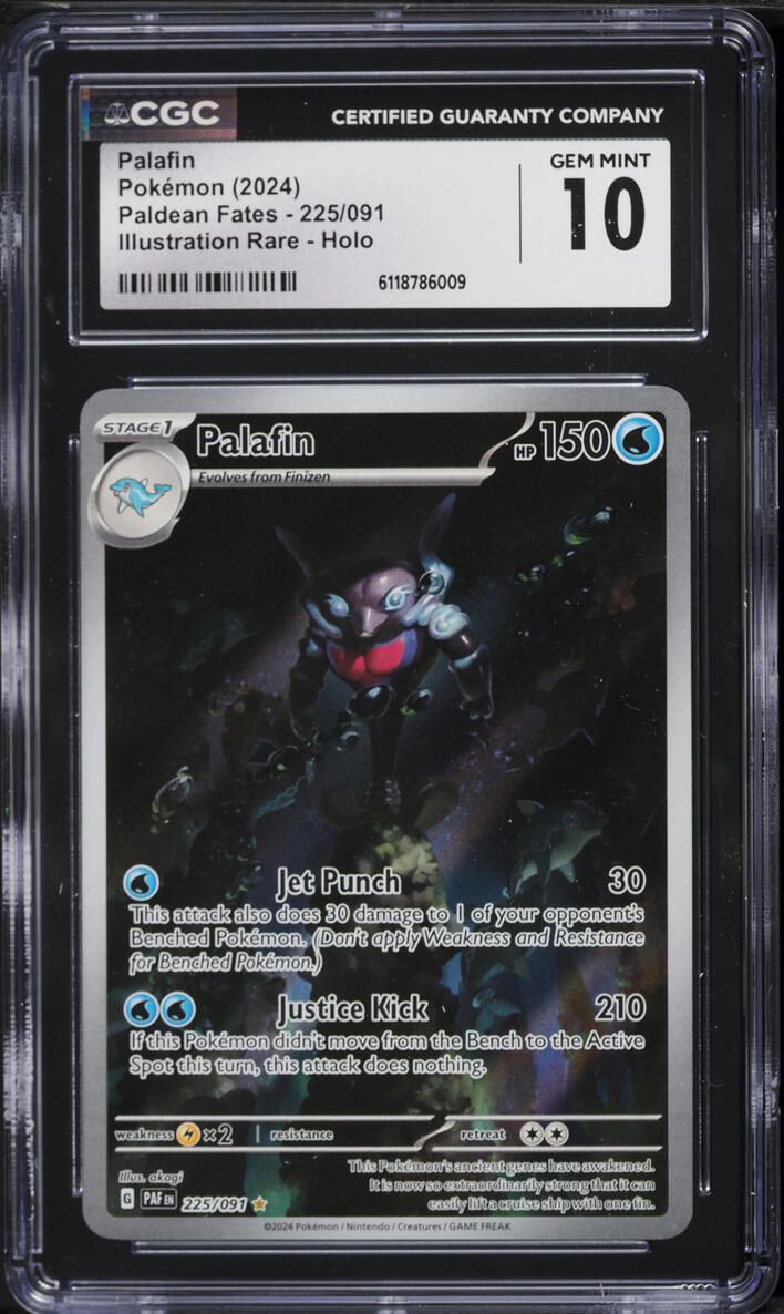 2024 Pokemon Scarlet & Violet Paldean Fates IR Palafin #225 CGC 10 GEM MINT