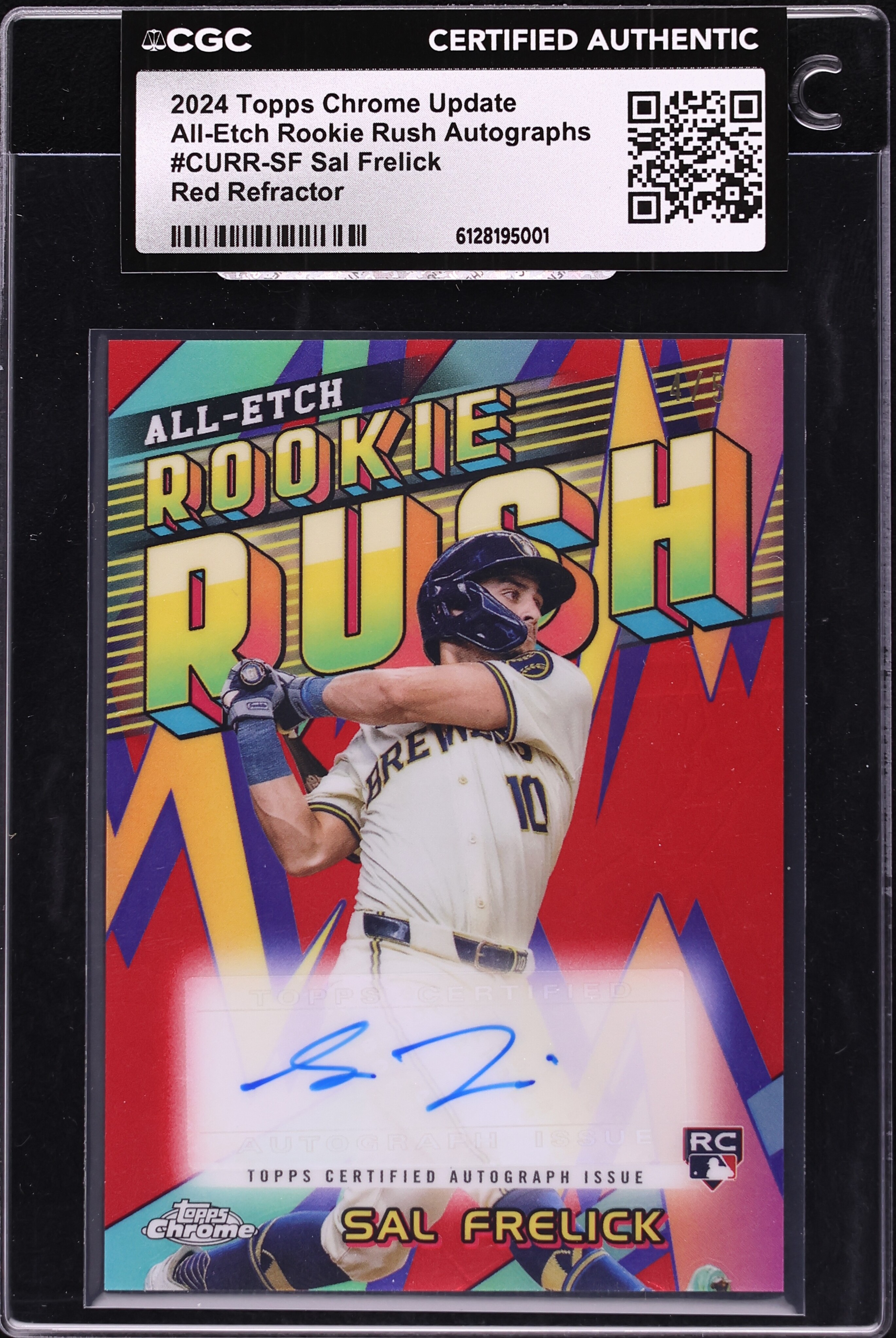 2024 Topps Chrome Update All-Etch Rookie Rush Red Refractor Sal 