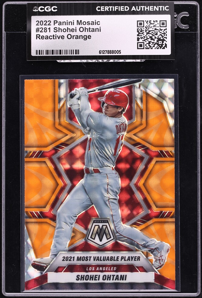2022 Panini Mosaic Reactive Orange Shohei Ohtani #281 CGC AUTH